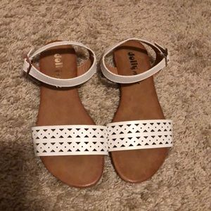 White sandals